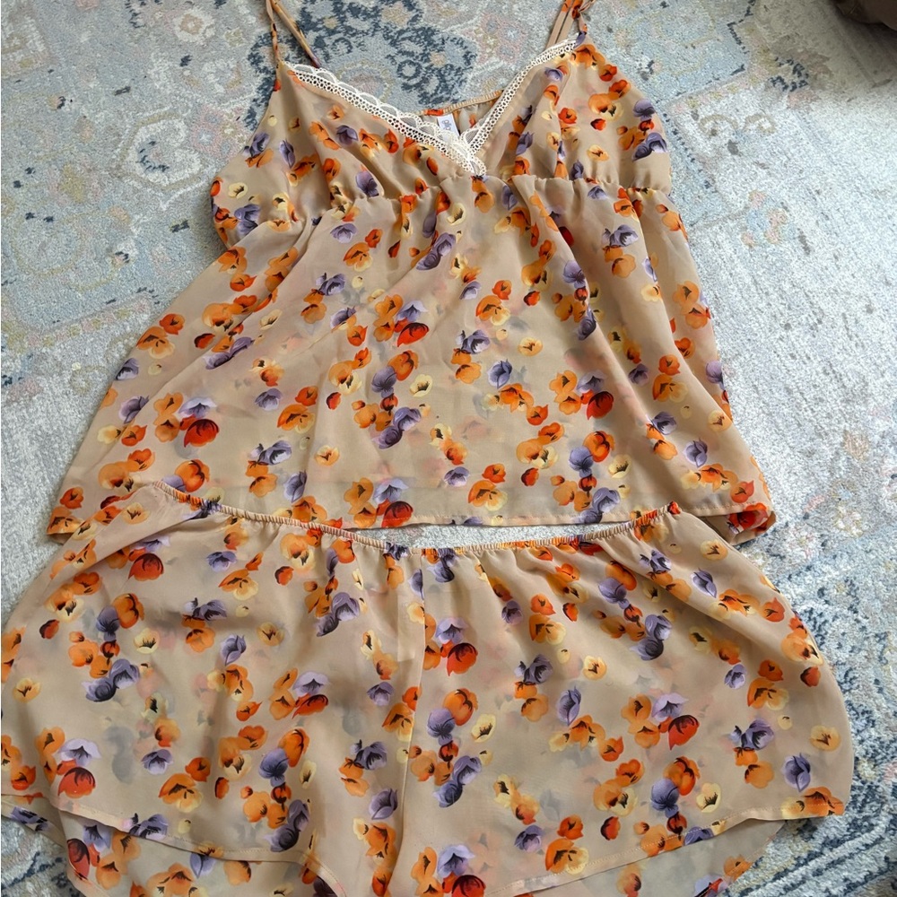 Floral Print Women's Sleepwear Set